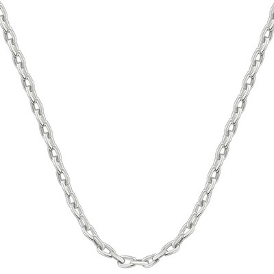 Pompeii3 Men's Polished Steel Single Tone Clasp 6mm Flexible Link  24" Chain