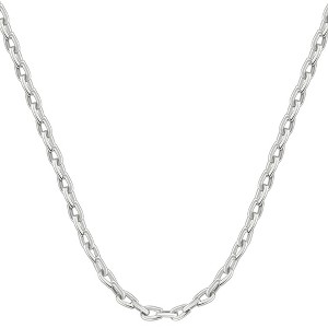 Pompeii3 Men's Polished Steel Single Tone Clasp 6mm Flexible Link  24" Chain - 1 of 3