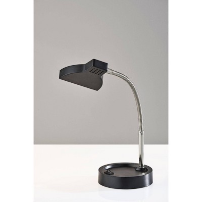 Adjustable Black and Brushed Steel Arc LED Floor Lamp