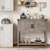 Whizmax Farmhouse Console Table with 2-Door Cabinet, Coffee Bar, Entryway Table with Storage Shelf, Buffet Sideboard for Kitchen,Hallway,Living Room, - 2 of 4