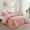 Peace Nest Linen Cotton Blend Duvet Cover Set, Durable, Breathable & Moisture-Wicking, 3 Piece Bedding Set with Pillow Shams - 2 of 4