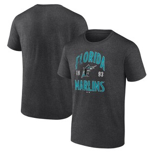 MLB Miami Marlins Men's Bi-Blend T-Shirt - 1 of 3