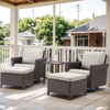 Outdoor Patio Furniture Set All Weather PE Rattan Conversation Set - 2 of 4