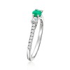 Ross-Simons 0.20 Carat Emerald Ring With .30 ct. t.w. Lab-Grown Diamonds in Platinum Size 5 - 3 of 4