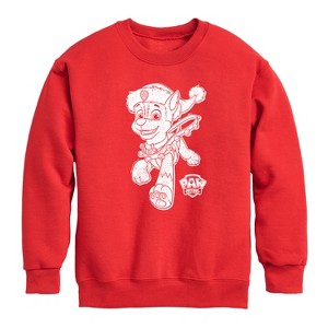 Boys' - Paw Patrol - Chase Christmas Bells Graphic Long Sleeve Fleece Sweatshirt - 1 of 4