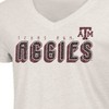 NCAA Texas A&M Aggies Women's Oatmeal V-Neck T-Shirt - 3 of 3