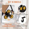 Stair Climber Hand Truck, 330 lb Capacity Foldable Cart with Telescopic Handle and Rubber Wheels - 3 of 4