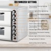 Commercial Countertop Pizza Oven, 3600W Stainless Steel Electric Pizza Maker with Timer & Crumb Tray for Home/Restaurant - 3 of 4