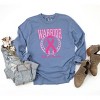 Simply Sage Market Women's Pink Ribbon Warrior Long Sleeve Garment Dyed Tee - 2 of 2