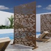 PexFix Outdoor Metal Privacy Screen Garden Fence Wave Pattern Wall Applique - 2 of 4