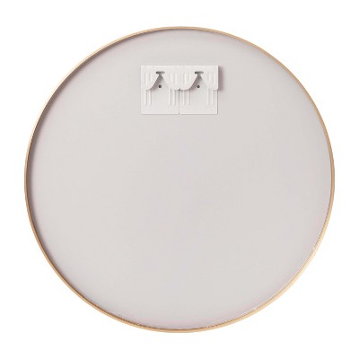 20" Round Gold Aluminum Framed Accent Mirror