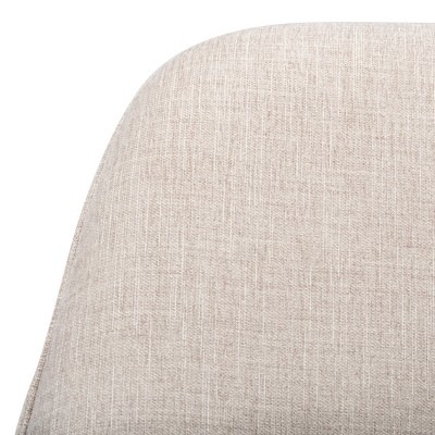 Mack Mid-Century Brown Linen Glider Chair 32"