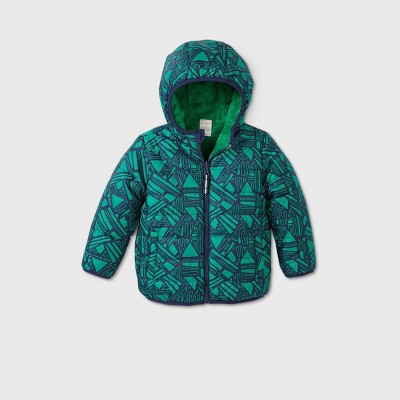 boys green puffer jacket