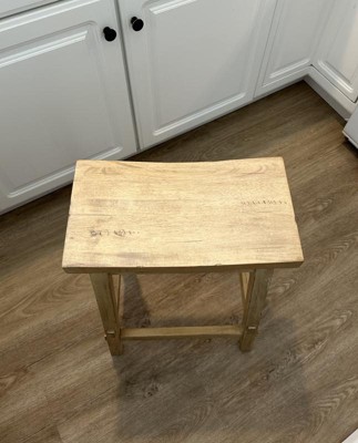 Halifax Farmhouse Wood Counter Height Barstool Brown Threshold Rectangle Backless Hardwood Frame Target
