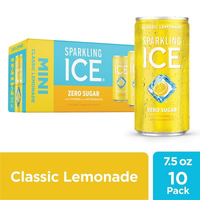 Sparkling ICE Classic Lemonade Sparkling Water - 10pk/7.5 fl oz Mini Cans