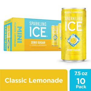 Sparkling ICE Classic Lemonade Sparkling Water - 10pk/7.5 fl oz Mini Cans - 1 of 4