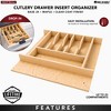 Rev-A-Shelf Natural Maple Right Size Utensil Insert Home Storage Kitchen Organizer 7 Compartment Drawer Accessory - 2 of 4