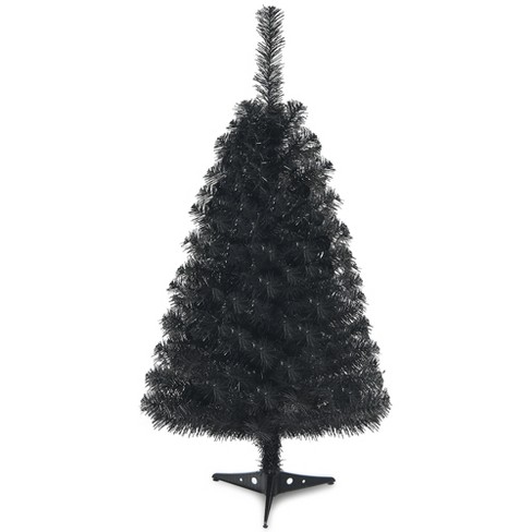 Costway 3ft Unlit Artificial Christmas Halloween Mini Tree Black W