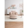 Oversized Corduroy Round Swivel Accent Chair with Pillows for Living Room, Bedroom - 4 of 4
