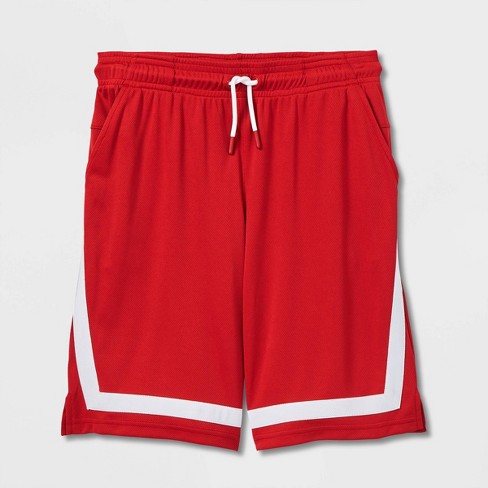 Boys' Side Striped Mesh Shorts - All In Motion™ Red Xxl : Target