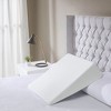 Gracie Mills Brittany Memory Foam Bed Wedge Pillow with Zipper Removable Cover - One Size - White - 2 of 4