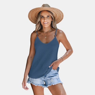 Women's Chic Olive Green Knitted Tank Top - Cupshe