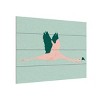 Trademark Fine Art Annie Warren Sherbet Flamingos Ii Wood Slat Art - 2 of 4