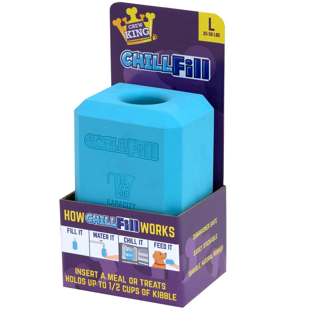 Chew King Chill Fill "Frozen Feeding" Rubber Treater Dog Toy - L