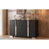 ORRD Grey Mirrored Nightstand with 2 Drawers & Metal Handles, Elegant Bedside Table for Bedroom or Living Room, Modern Glam Accent Cabinet - 4 of 4