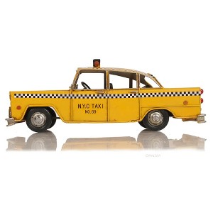 Classic New York City Taxi Model 5" – Vintage Yellow Cab Old Modern Handicrafts - 1 of 4