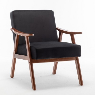 NicBex Accent Chair Mid-Century Modern Armchair with Wood Frame & Soft Cushion Lounge Wingback Chair for Bedroom,Living Room