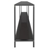 vidaXL Console Table Black 86.6"x13.8"x29.7" Tempered Glass - 4 of 4