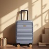 SEVOBAL Luggage FAA Compliant Cabin Bag Carry On with TSA Lock, Silent Spinner Wheels for Business Travel, School Back, Gray, 14.24"*9.06"*22.18" - 2 of 4