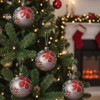 SEVOBAL Tree Ornaments 4PCS Set 4.7" Christmas Glass Ball Ornaments Holiday Hanging Tree Decorations for Party Holiday Decor, Gray, 4.7"*4.7"*4.7" - 3 of 4
