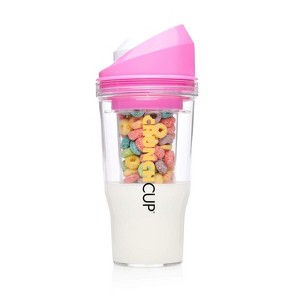 The CRUNCHCUP XL BLACK - Portable Plastic Cereal Cups for Breakfast On the Go - Great For Kids & Adults! - 1 of 4