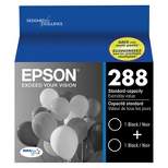 Epson 288 Single, 2pk, 3pk & 4pk Ink Cartridges - Black, Multicolor