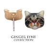 Tabby Cat Kitty Stud Earrings for Women Ginger Lyne Collection - 4 of 4