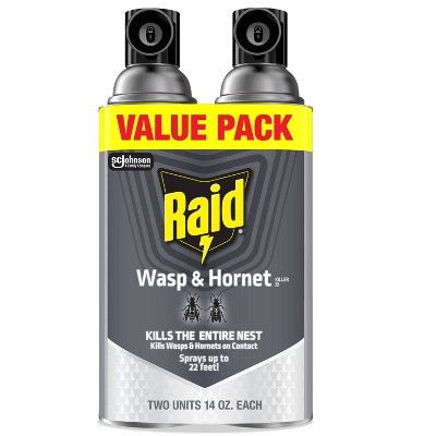Raid Wasp and Hornet Killer Bug Spray - 2ct/14oz each