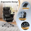 Executive Ergonomic Leather Office Chair with Footrest, Big and Tall Reclining Desk Chair with Lumbar Support, Heavy Duty SGS Class 4 Gas Lift - 3 of 4