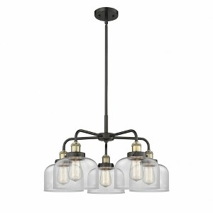 Bell - 5 Light Stem Hung Chandelier In Art Deco Style-14.75 Inches Tall and 26 Inches Wide - 1 of 1