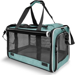 Pet Carrier for Large Cats, Soft-Sided Cat Carrier for Medium Big Cats and Puppy up to 20lbs, Washable Dog Carrier Privacy for Home Outdoor Travel - 1 of 4