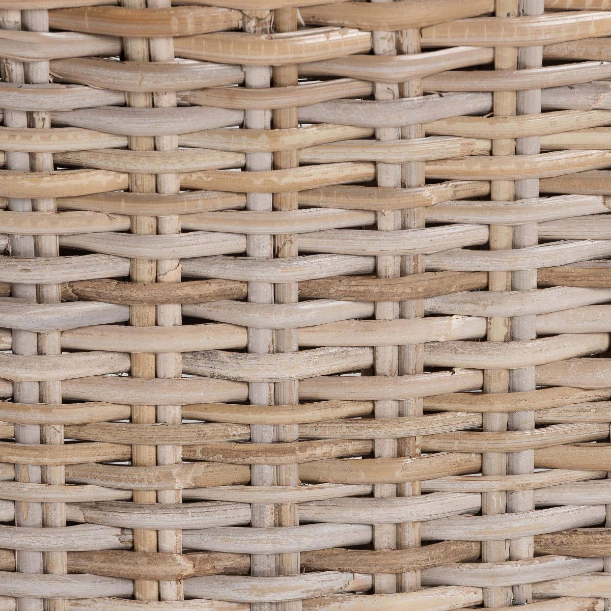 bali & pari Barossa Rattan and Mahogany Wood Dining Chair Kubu Gray/Rustic Taupe - thumbnail 8