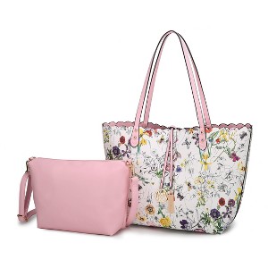 MKF Collection Danielle Reversible Shopper Tote Floral Bag, Crossbody Pouch Handbag Purse by Mia K - 1 of 4