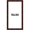 PosterPalooza | Panoramic Distressed Brown Picture Frame - UV Acrylic, Foam Board Backing, Hanging Hardware - 2 of 4