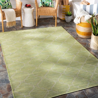 Bussum Grass Green 5'1" x 7' Wool Indoor/Outdoor Area Rug