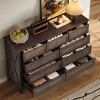 Bella Depot 55.04'' Wood Rustic Storage Dresser with 9 Drawers and Silver Handle - 2 of 4