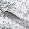 Washable Vintage Floral Runner Rug- Non-Slip Print, Non-Shedding, Soft Foldable Carpets(Grey) - 3 of 4