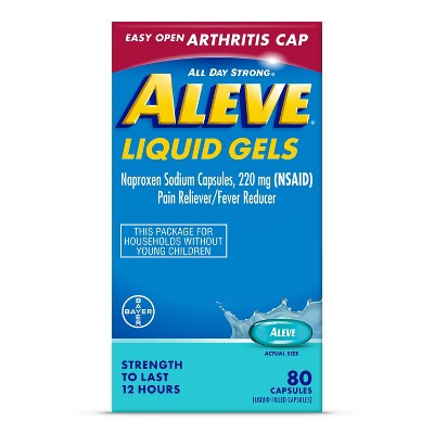 Aleve Gelcaps With Soft Grip Cap, Naproxen Sodium, Pain Relief Medicine ...