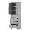 Ridstar 68.1 in. H Grey Bathroom Storage Cabinet with 2 Doors and 4 Drawers - 2 of 4
