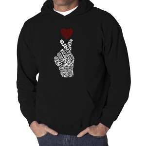 LA Pop Art Men's Word Art Hooded Sweatshirt - K-Pop - 1 of 4